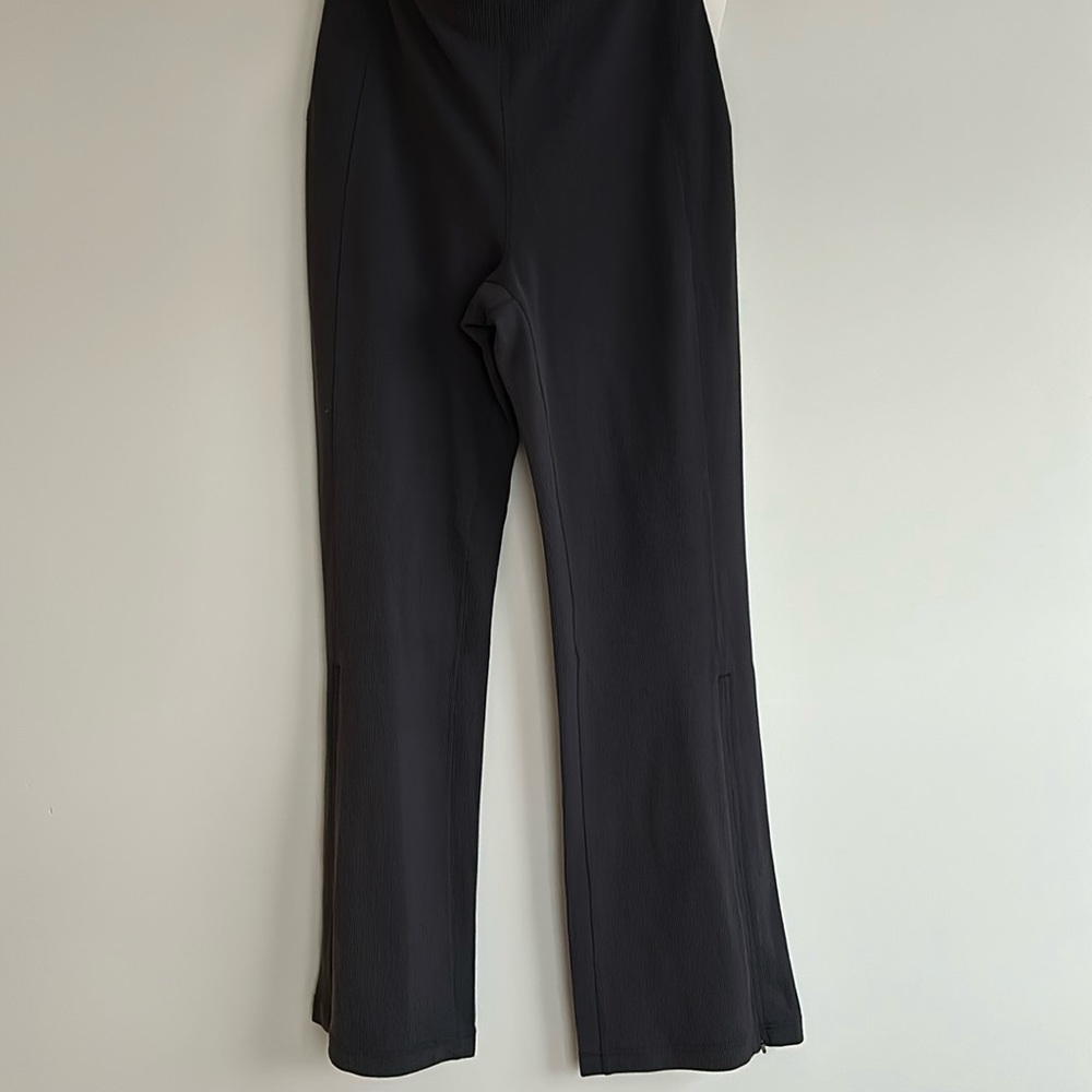 lululemon ribbed softstreme black zip pants